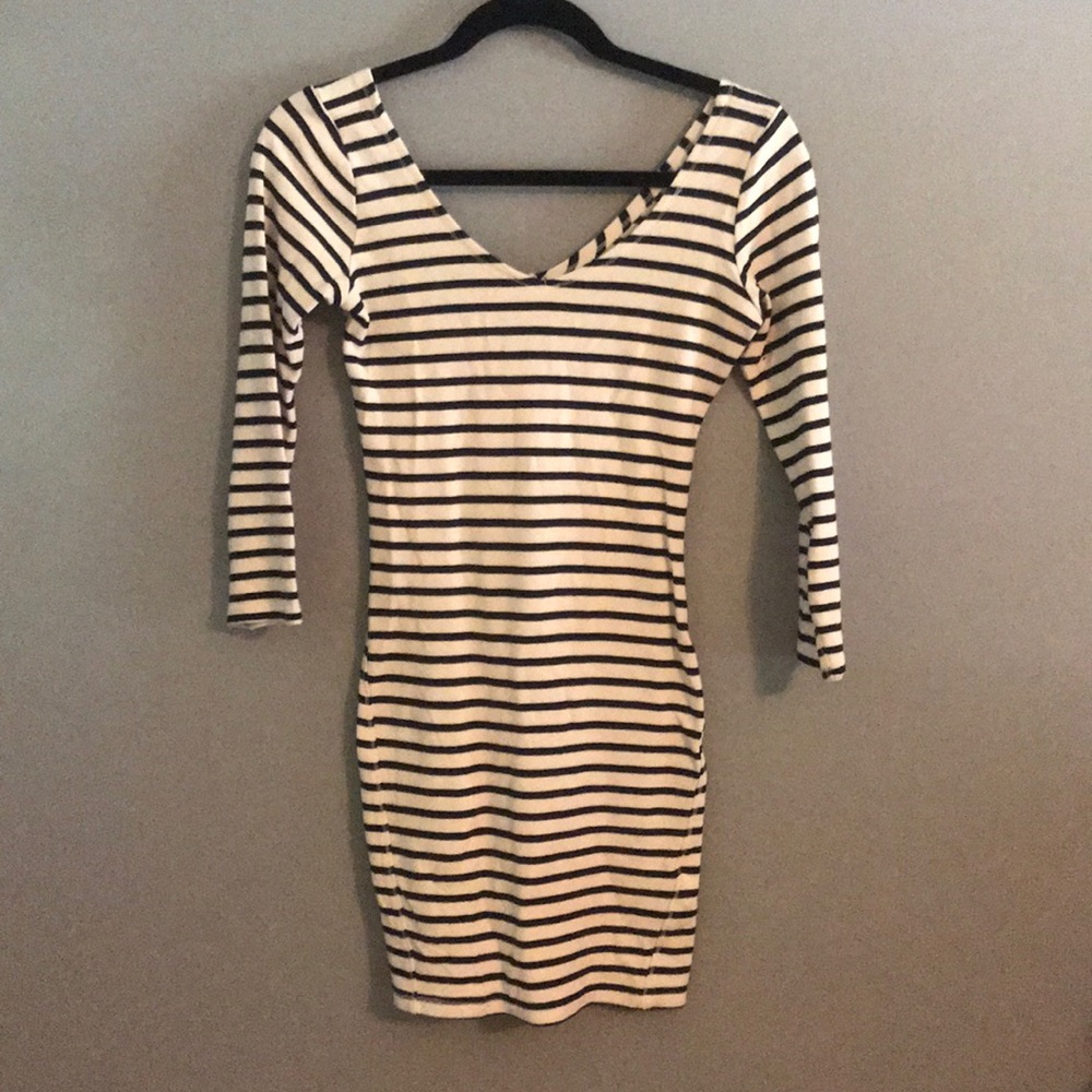 a&f striped tight dress
